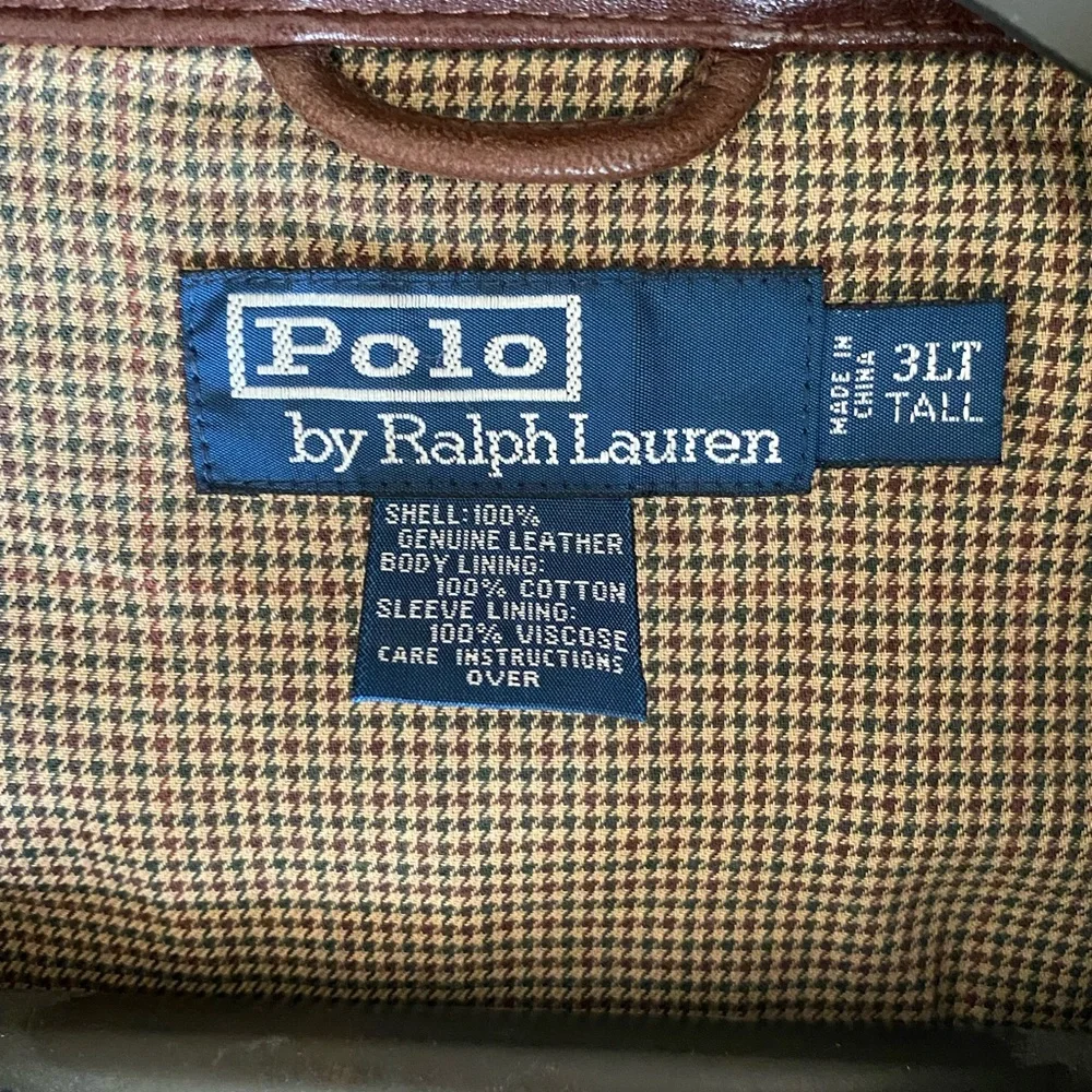 Polo Ralph Lauren Leather Jacket Men’s - Picture 3 of 4